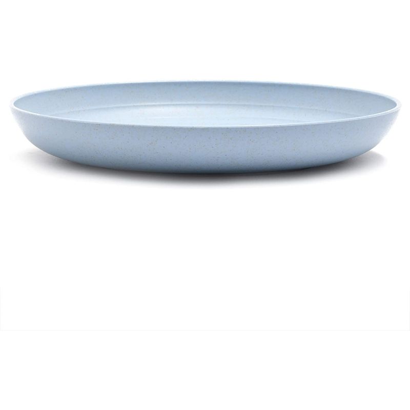 Wheat Straw Plates, Unbreakable Plate (Blue, 9 in, 6 Pack)