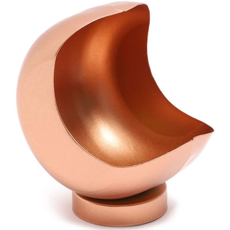 Juvale Half Moon Metal Planter (Rose Gold)