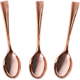 Mini Rose Gold Dessert Spoons for Weddings, Bridal Shower (150 Pack)