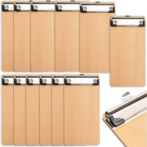 12 Pack Pocket Sleek Mini Clipboards with Low Profile Clip, 4x8