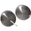 Juvale Round Stainless Steel Cigarette Ashtray (2 Pack)