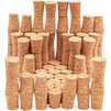 Size #7 Tapered Cork Plugs (0.8 x 0.63 x 1 In, 100 Pack)