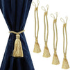 Juvale Window Curtain Tassel Rope Tieback (15 in, 4 Pack)