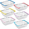 Juvale Mini Metal Storage Organizer Baskets for Makeup and Beauty Supplies (6 Pack)