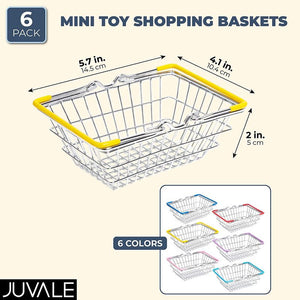 Juvale Mini Metal Storage Organizer Baskets for Makeup and Beauty Supplies (6 Pack)