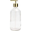 Juvale Clear Glass Soap Dispenser with Gold Pump (16 oz, 2 Pack)