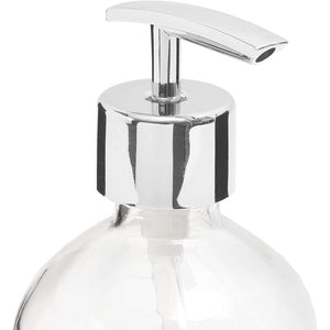 Juvale Clear Glass Soap Dispenser with Silver Pump (16 oz, 2 Pack)