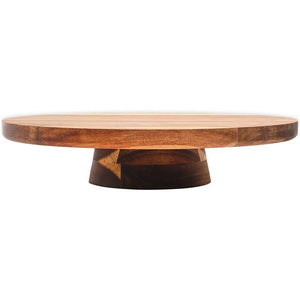 Acacia Wood Cake Stand for Weddings and Parties (12.75 in)