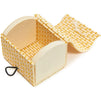 Mini Bamboo Cane Treasure Chests with Gold String Design (2.4 x 2 In, 12-Pack)