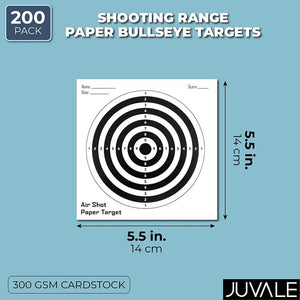 Juvale Shooting Range Paper Targets for Firearms Practice (5.5 x 5.5 in, 200-Pack)