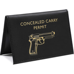 Concealed Carry Weapon Permit Holder Case (4.3 x 2.85 Inches, Black)