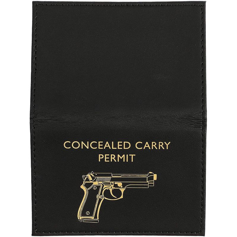 Concealed Carry Weapon Permit Holder Case (4.3 x 2.85 Inches, Black)