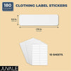 180 Pack Kids Clothing Stick On Name Labels with Self Adhesive Backing, 1.75 x 0.5 in.