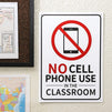 Juvale No Cell Phone Use in Classroom Aluminum Sign (10 x 14 Inches)