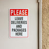 Juvale Please Leave Deliveries and Packages Here Aluminum Sign (8 x 12 Inches)