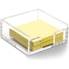 Acrylic Sticky Note Holder (3.9 x 3.95 x 1.6 Inches)
