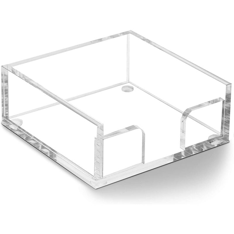 Juvale Clear Acrylic Sticky Note Holder For Desk Organization, Storage,  Office Supplies Organizer, Notepad Dispenser For Dorm Room Accessories, 4x4  In : Target