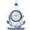 Juvale Sea Theme Clock, Blue and White Nautical Decor for Beach House (13 inches)