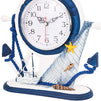 Juvale Sea Theme Clock, Blue and White Nautical Decor for Beach House (13 inches)