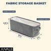 Juvale Grey Fabric Bathroom Storage Bin (16 x 6 x 5.5 Inches)