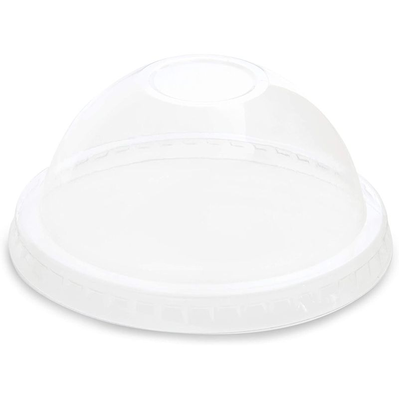 Clear Plastic Dome Lids for 8 Ounce Ice Cream Cups (50 Pack)