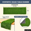 Juvale Synthetic Grass Table Runner for Party Decor (14 x 48 Inches)