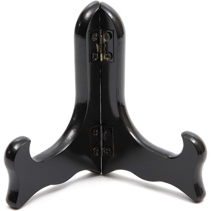 Plate Stand Black Wooden - Large
