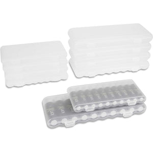 AA and AAA Battery Holder Plastic Organizer, Storage Case (10 Pack, 5 Each)