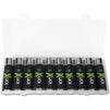 AA and AAA Battery Holder Plastic Organizer, Storage Case (10 Pack, 5 Each)