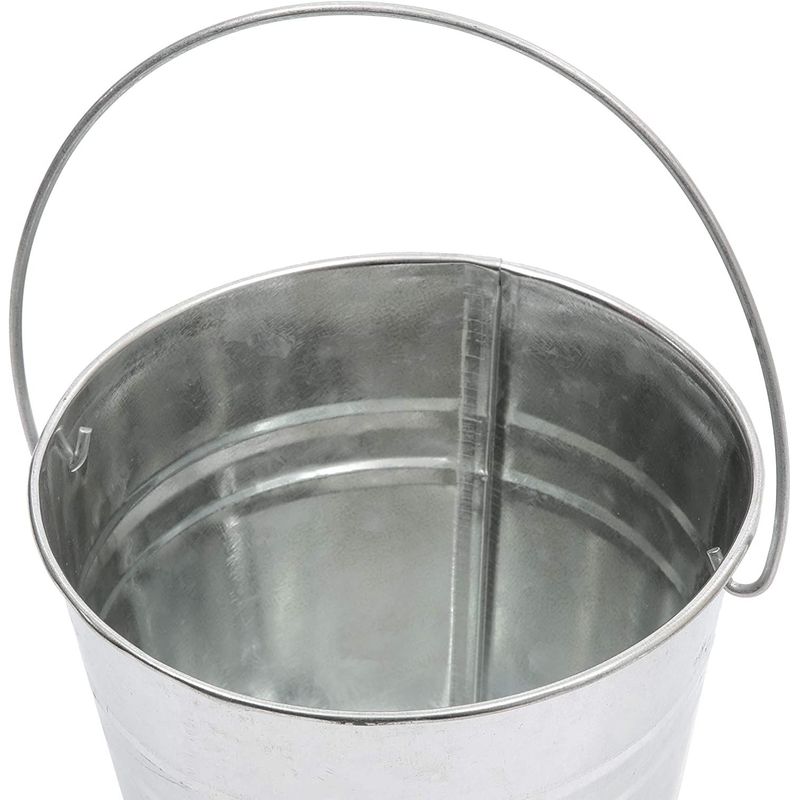 Galvanized Metal Buckets for Home Decoration (5 Inches, 6 Pack)