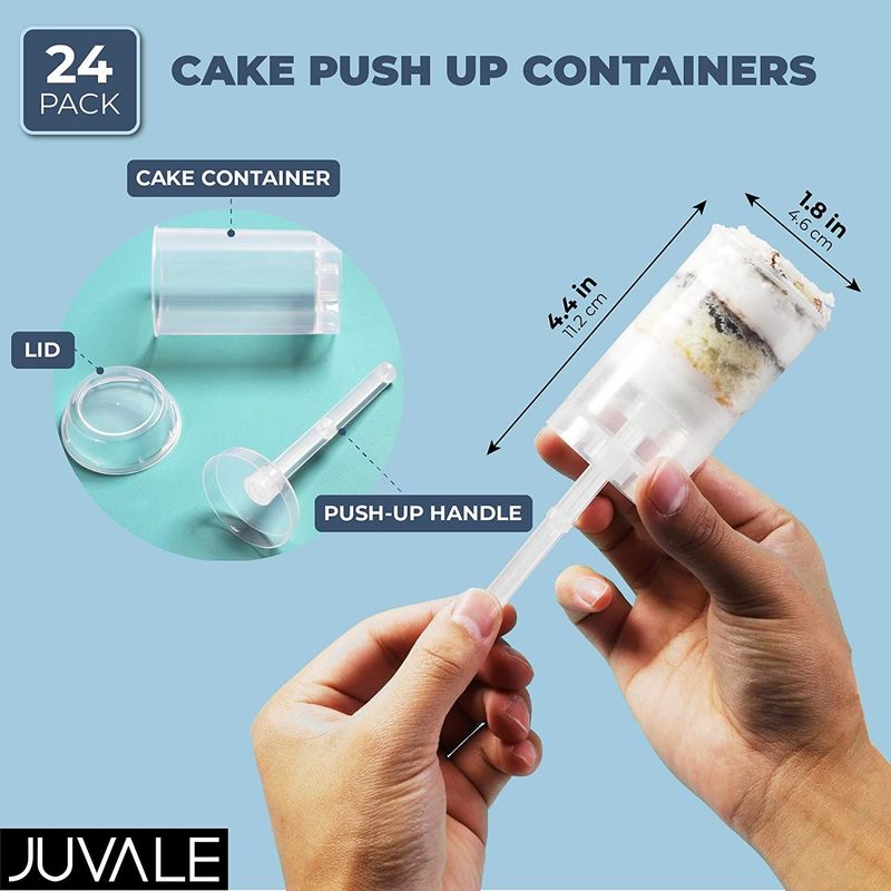 Clear Cake Pop Push Up Containers with Lids (24-Pack)