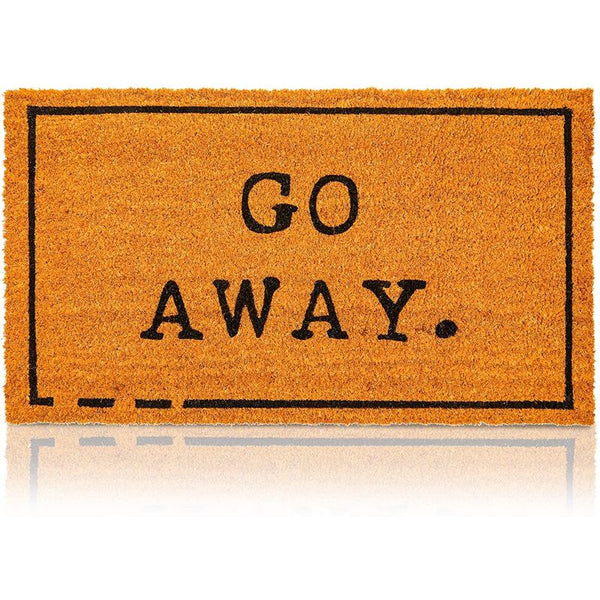 Go Away Nonslip Welcome Doormat, Natural Coco Coir Mat (17 x 30 in)