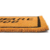 Frenchie Beware of Dog Natural Coco Coir Mat, Nonslip Welcome Doormat (17 x 30 in)