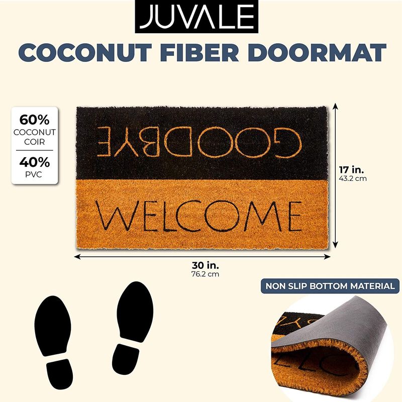 Juvale Coco Coir Welcome Front Door Mat For Outside Entryway, Nonslip  Indoor Outdoor Doormat Rug, 17 X 30 In : Target