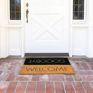 Welcome, Goodbye Natural Coir Nonslip Door Mat (17 x 30 Inches)