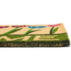 Floral Welcome Mat, Natural Coir Nonslip with Tulips (17 x 30 in.)