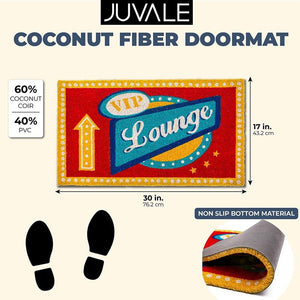 VIP Lounge Nonslip Doormat, Natural Coco Coir Mat (17 x 30 in)