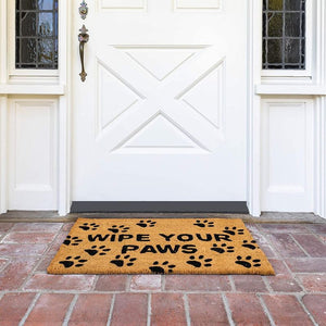 Wipe Your Paws Nonslip Welcome Doormat for Dog Lovers, Coco Coir Mat(17 x 30 in)