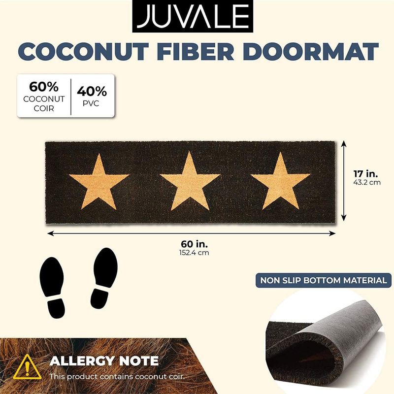 Juvale Coco Coir Welcome Door Mat Front Doormat Non Slip Rugs For