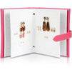 Portable Jewelry Case in Book Design (5.5 x 7.5 in, Fuchsia, Faux Leather)