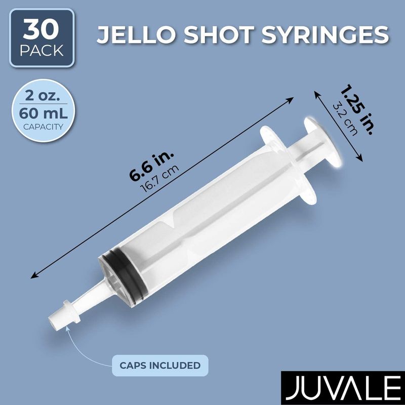 Jello Shot Syringes, Party Favors (2 oz, 30 Pack)
