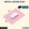 Pink Metal Aluminum Mouse Pad for Laptop, Office or Gaming (8.65 x 7 in.)