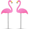 Pink Flamingo Lawn Ornaments for Home and Yard Decor (27 in, 2 Pack)