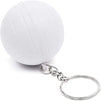 White Foam Volleyball Keychains Bulk Set (1.5 Inches, 30 Pack)
