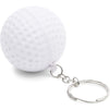 White Foam Golf Ball Keychain Bulk Set (1.5 Inches, 30 Pack)