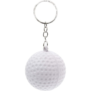 White Foam Golf Ball Keychain Bulk Set (1.5 Inches, 30 Pack)