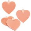 Pink Heart Shape Silicone Sponge for Kitchen Cleaning and Dishes (4-Pack)