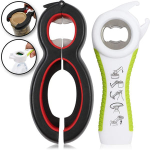 Bottle Opener and Jar Opener Kit for Home and Kitchen (2 Piece Set)