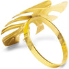 Juvale Tropical Leaf Napkin Rings (1.7 Inches, Gold, 12-Pack)