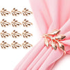 Juvale Metal Leaf Napkin Rings (1.8 Inches, Rose Gold, 12-Pack)